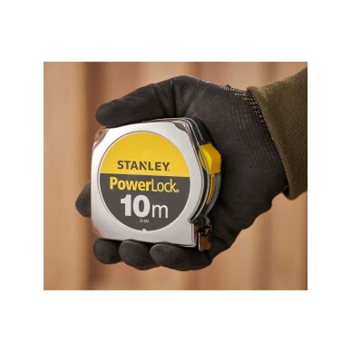Rulėtė „Powerlock“ 10 m Stanley 1-33-442 Rulėtė „Powerlock“ 10 m Stanley 1-33-442