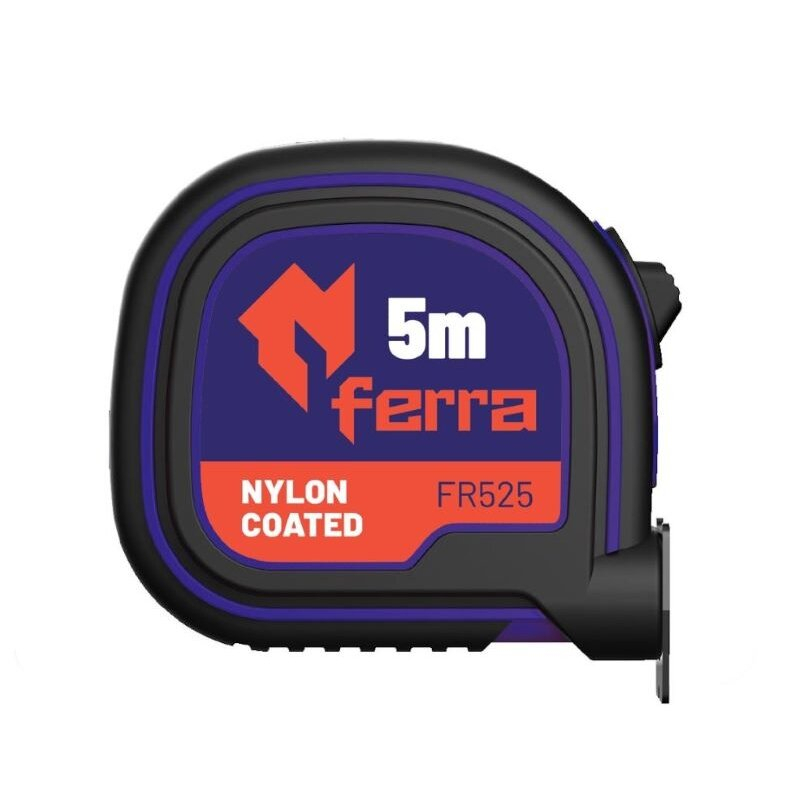 Ruletė Ferra 5mx25mm, magnetinė Ruletė Ferra 5mx25mm, magnetinė