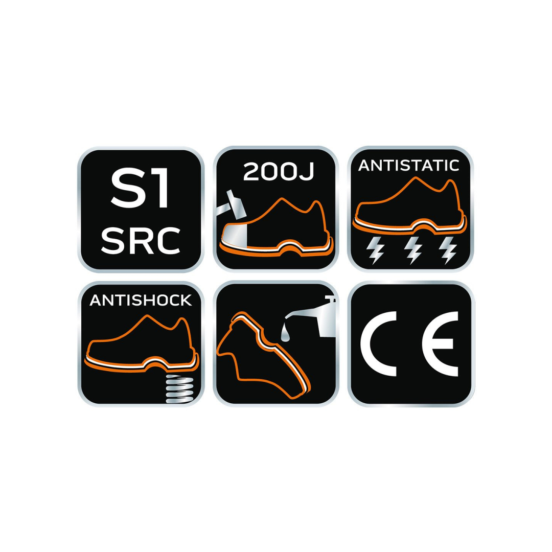 S1 SRC odiniai pusbačiai, plieninis priekis, 42 dydis 6