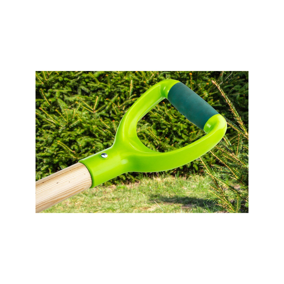 Šakės, 4 dantys, medinis kotas, plastikinė rankena 2