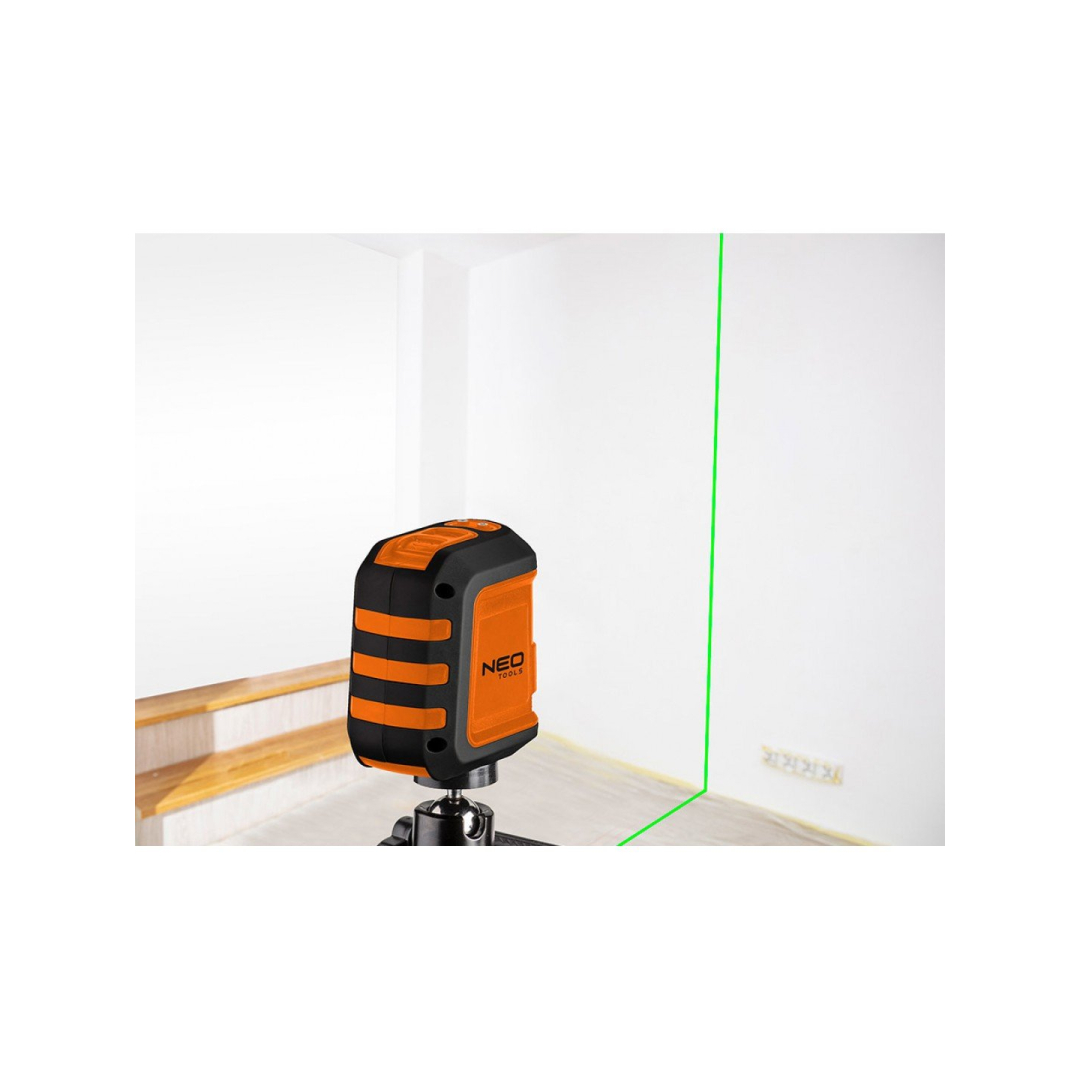 Savaime išsilyginantis skersinis linijinis lazerinis NEO 75-106, 15 m, žalias 1 Savaime išsilyginantis skersinis linijinis lazerinis NEO 75-106, 15 m, žalias 1