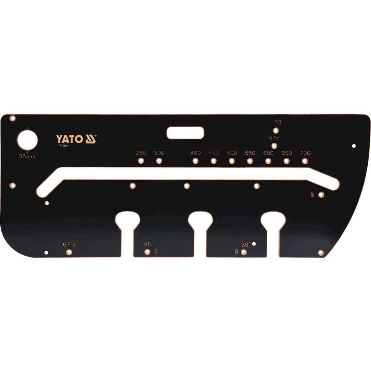 Šablonas virtuvinio stalviršio sujungimams | 1000 x 390 x 53 mm (YT-70890)