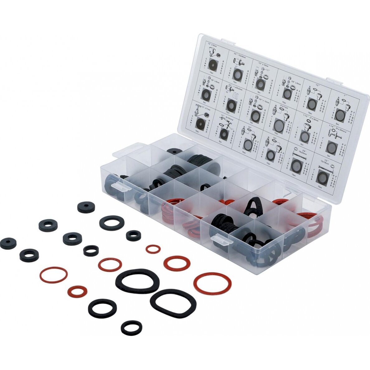 Sandarinimo / santechninių žiedų asortimentas | Guma ir pluoštas | 141 vnt. (8059)