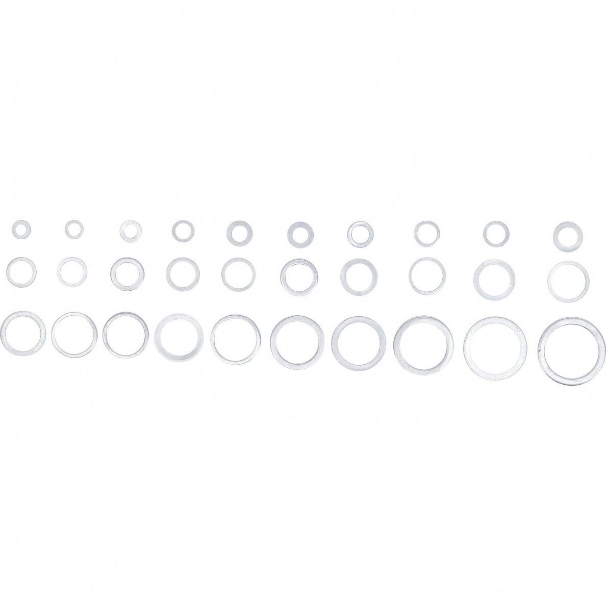 Sandarinimo žiedų / tarpinių asortimentas | aliuminis | 300 vnt. (8143) 1