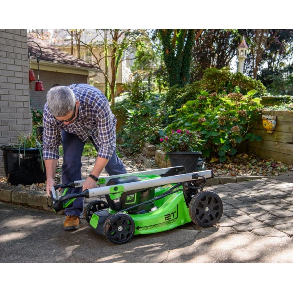 Akumuliatorinė savaeigė vejapjovė Greenworks GD60LM46SP, 60 V, 46 cm, (be akum. ir krov.) 11