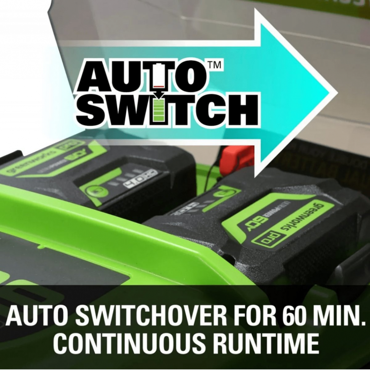 Akumuliatorinė savaeigė vejapjovė Greenworks GD60LM46SP, 60 V, 46 cm, (be akum. ir krov.) 15 Akumuliatorinė savaeigė vejapjovė Greenworks GD60LM46SP, 60 V, 46 cm, (be akum. ir krov.) 15