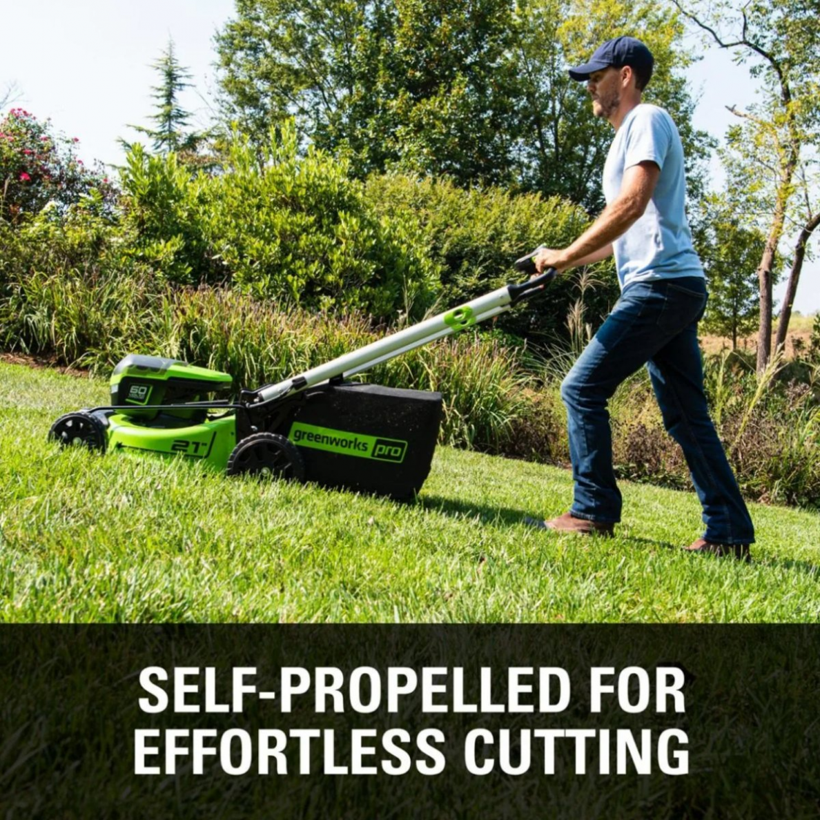 Akumuliatorinė savaeigė vejapjovė Greenworks GD60LM51SP, 60 V, 51 cm, (be akum. ir krov.) 7 Akumuliatorinė savaeigė vejapjovė Greenworks GD60LM51SP, 60 V, 51 cm, (be akum. ir krov.) 7