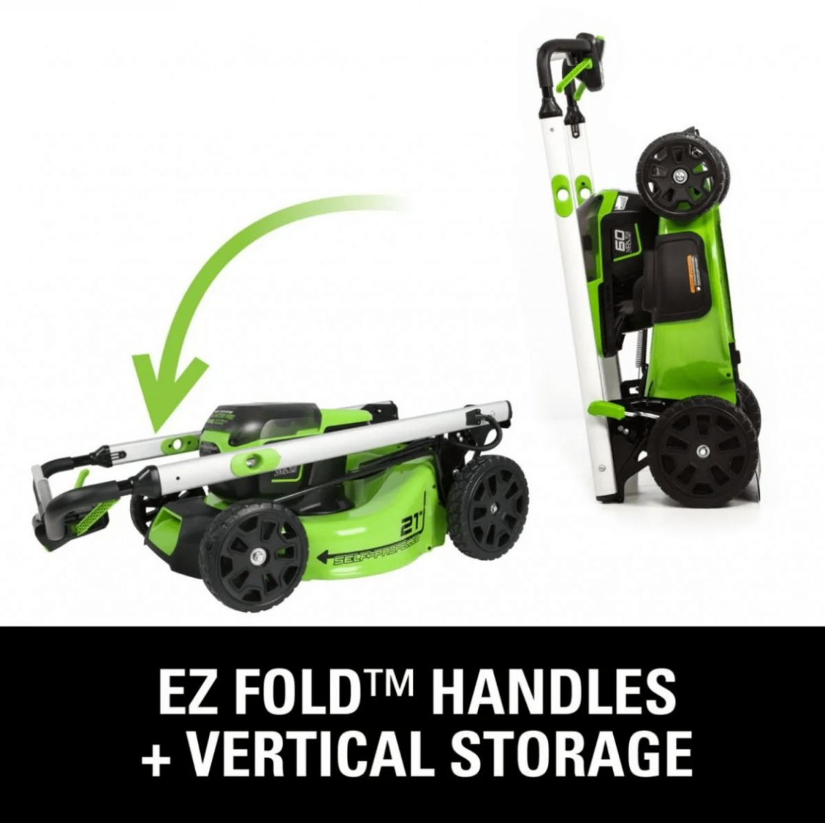 Akumuliatorinė savaeigė vejapjovė Greenworks GD60LM51SP, 60 V, 51 cm, (be akum. ir krov.) 9