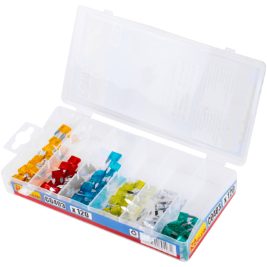 Saugiklių komplektas MINI 5A-30 120 vnt. 1 Saugiklių komplektas MINI 5A-30 120 vnt. 1