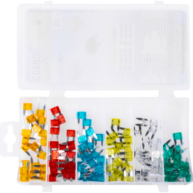 Saugiklių komplektas MINI 5A-30 120 vnt. Saugiklių komplektas MINI 5A-30 120 vnt.