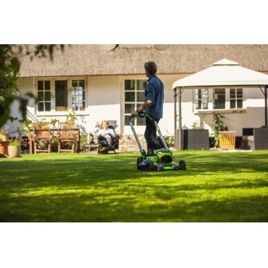 Akumuliatorinė savaeigė vejapjovė Greenworks GD60LM46SP, 60 V, 46 cm, (be akum. ir krov.) 3 Akumuliatorinė savaeigė vejapjovė Greenworks GD60LM46SP, 60 V, 46 cm, (be akum. ir krov.) 3