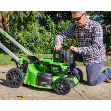 Akumuliatorinė savaeigė vejapjovė Greenworks GD60LM51SP, 60 V, 51 cm, (be akum. ir krov.) 11 Akumuliatorinė savaeigė vejapjovė Greenworks GD60LM51SP, 60 V, 51 cm, (be akum. ir krov.) 11