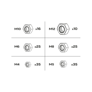 Savaiminio fiksavimo veržlės, 146 vnt. 7