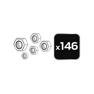 Savaiminio fiksavimo veržlės, 146 vnt. 8