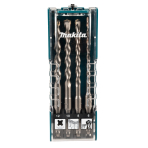 Grąžtų Komplektas Makita D-74756, (6 mm, 8 mm, 10 mm, 12 mm x 160 mm) SDS-PLUS