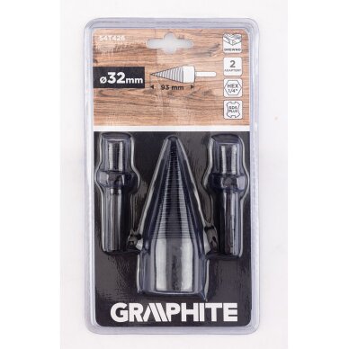 SDS plius medienos padalijimo gręžimo bitas, šešiabriauniai, 32 mm 1