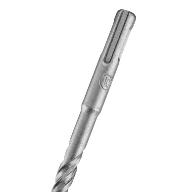 SDS Plus betoninis grąžtas su dviguba spiralė 10 x 160 mm 3 SDS Plus betoninis grąžtas su dviguba spiralė 10 x 160 mm 3