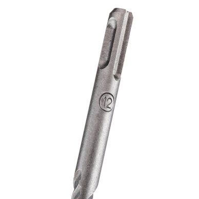 SDS Plus betoninis grąžtas su dviguba spiralė 12 x 160 mm 3