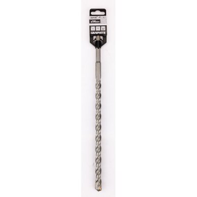 SDS Plus betoninis grąžtas su dviguba spiralė 14 x 310 mm 1