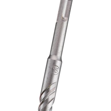 SDS Plus betoninis grąžtas su dviguba spiralė 16 x 260 mm 3