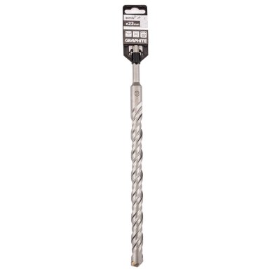 SDS Plus betoninis grąžtas su dviguba spiralė 22 x 310 mm 1