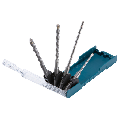 Grąžtų Komplektas Makita D-74136, (5 x 110 mm, 6 x 160 mm, 8 x 160 mm, 10 x 160 mm) SDS-PLUS 1