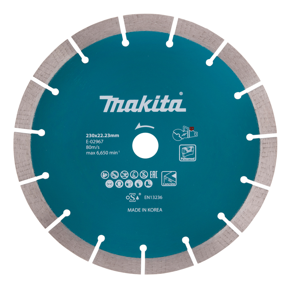 Segmentinis diskas Makita E-02967, 230MM, betonui Segmentinis diskas Makita E-02967, 230MM, betonui