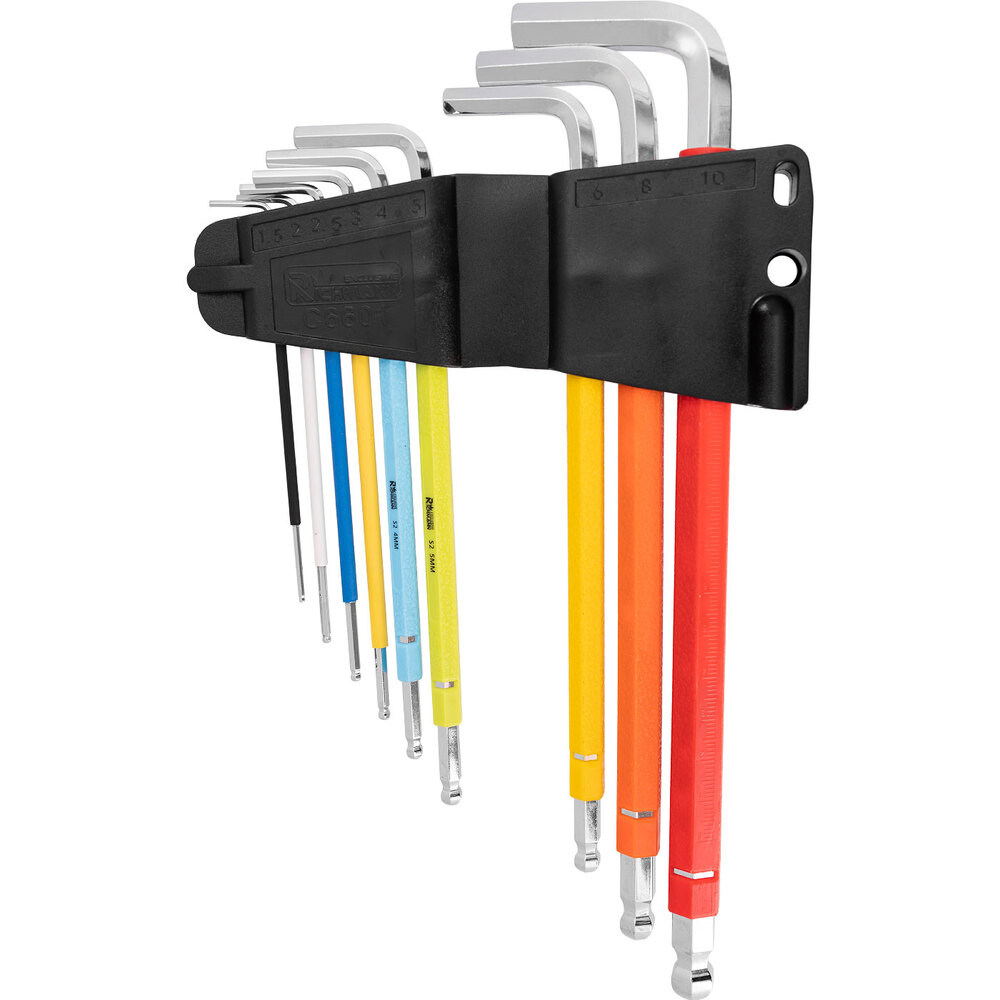 Šešiakampiai raktai "Richmann" HEX 1,5 - 10 mm, 9 vnt. 1 Šešiakampiai raktai "Richmann" HEX 1,5 - 10 mm, 9 vnt. 1