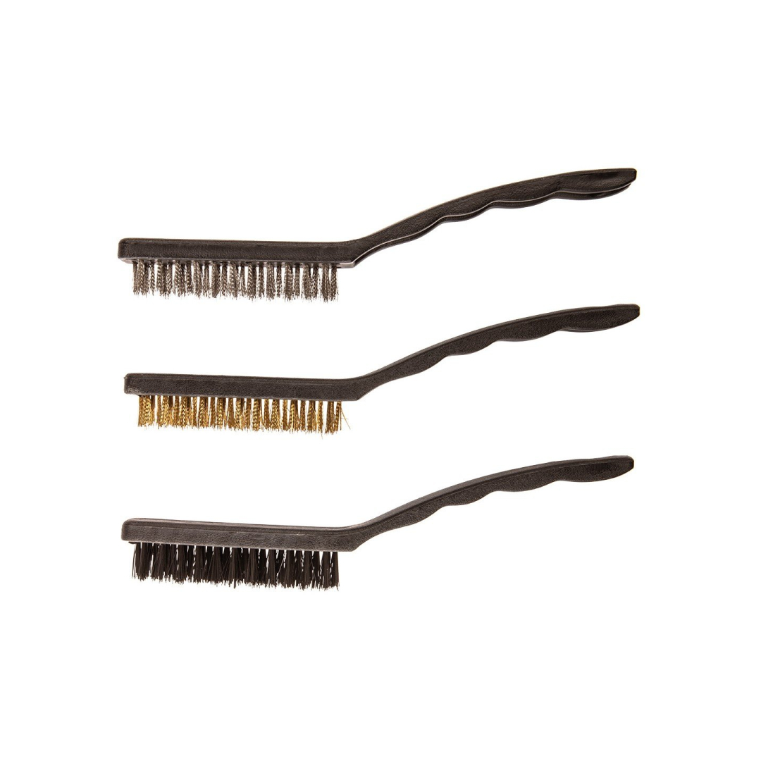 Šepečių komplektas, 3 vienetai, 230 mm; varinis Šepečių komplektas, 3 vienetai, 230 mm; varinis