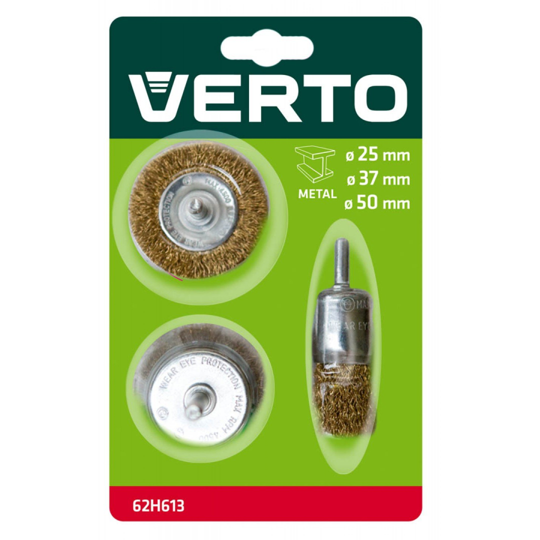 Šepetėlių komplektas gręžtuvui, 3 vnt. 1