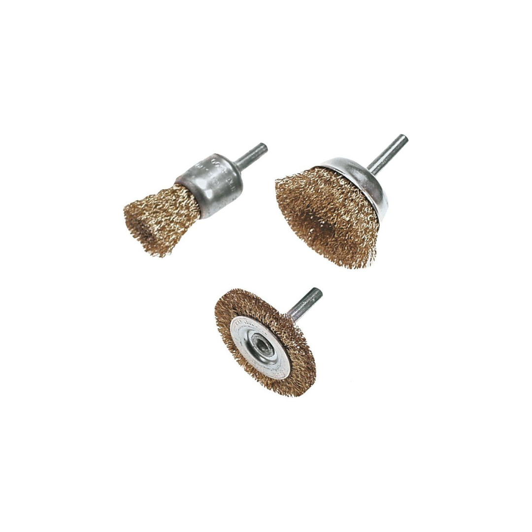 Šepetėlių komplektas gręžtuvui, 3 vnt.