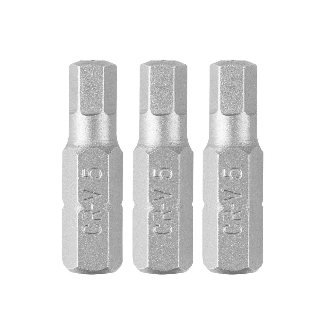 Šešiakampiai antgaliukai - bitai H5 x 25 mm, 3 vnt Šešiakampiai antgaliukai - bitai H5 x 25 mm, 3 vnt