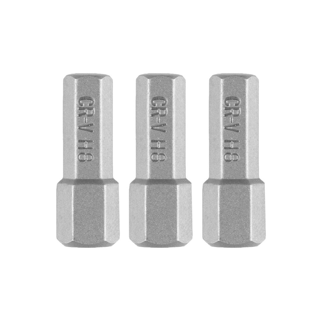 Šešiakampiai antgaliukai - bitai H8 x 25 mm, 3 vnt