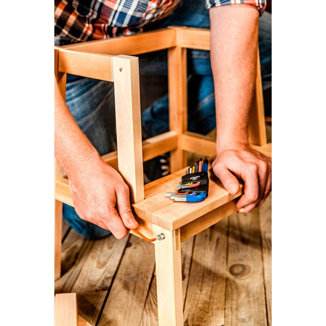 Šešiakampiai raktai, 1.5-10 mm spalvoti 9 vnt. 2