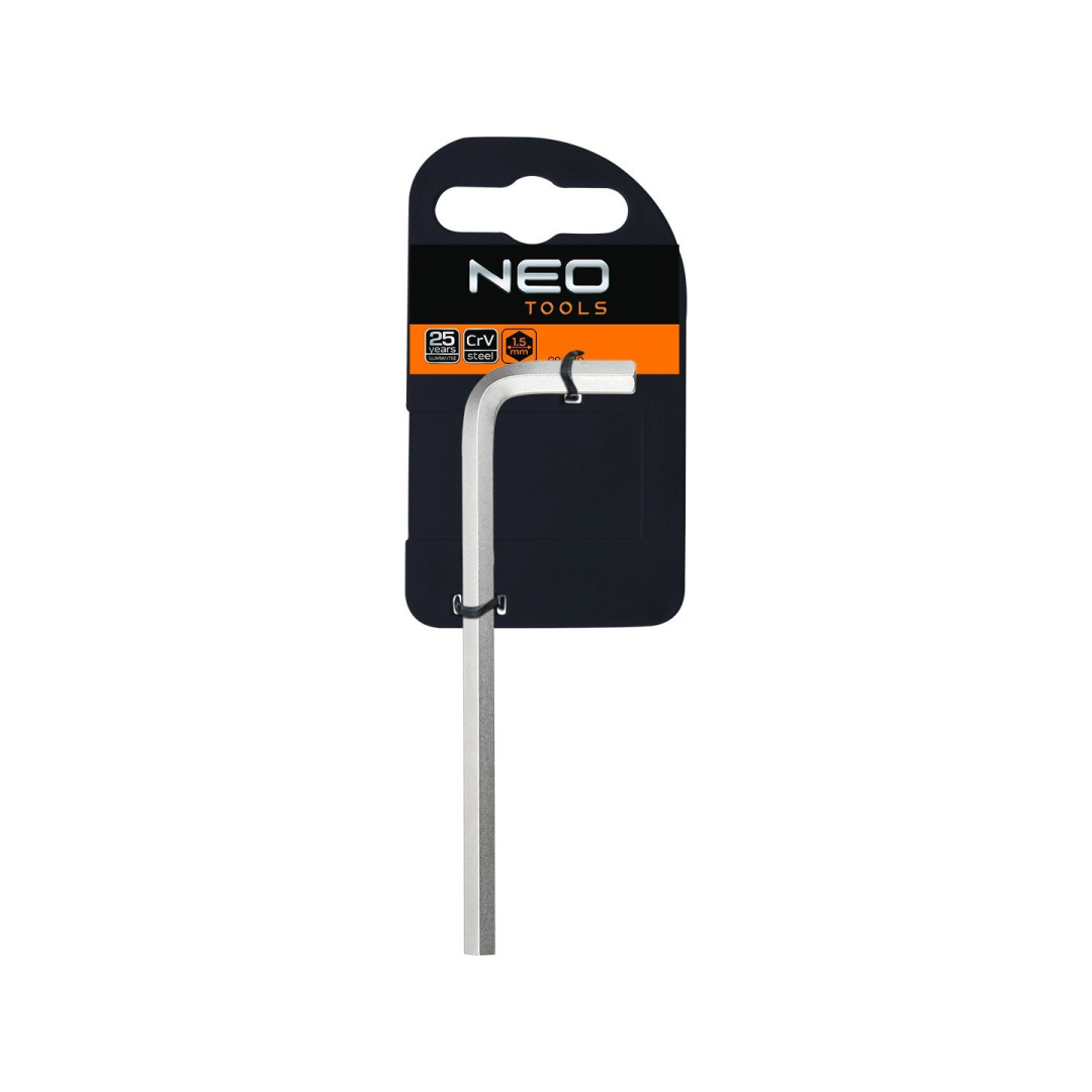 Šešiakampis raktas 1.5mm, CrV, 1 Šešiakampis raktas 1.5mm, CrV, 1