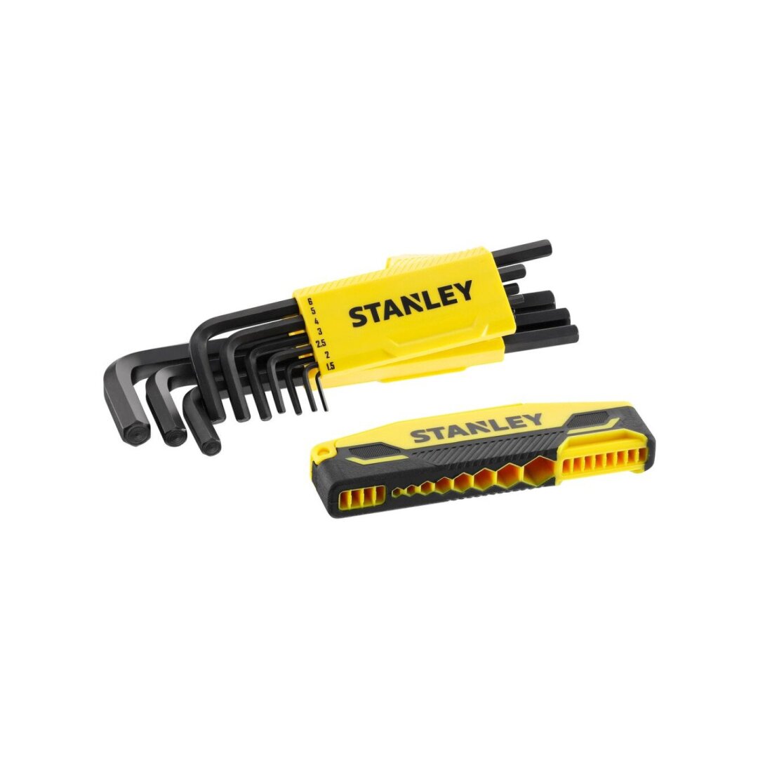 Šešiakampių raktų kompl. 9 vnt. 1.5-10mm., Stanley 4 Šešiakampių raktų kompl. 9 vnt. 1.5-10mm., Stanley 4