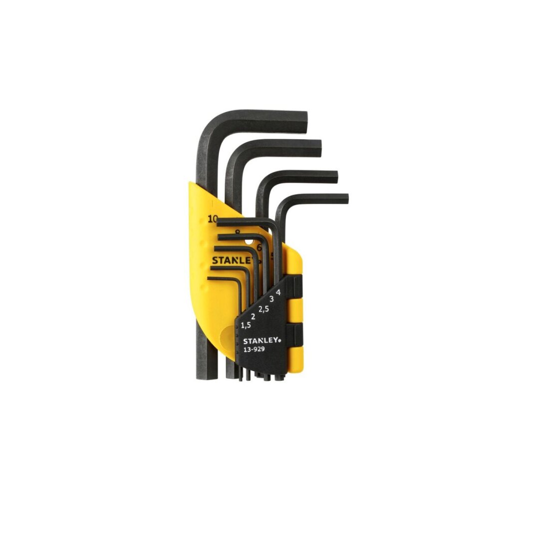 Šešiakampių rinkinys 1.5->10mm 9 vnt trumpi Šešiakampių rinkinys 1.5->10mm 9 vnt trumpi