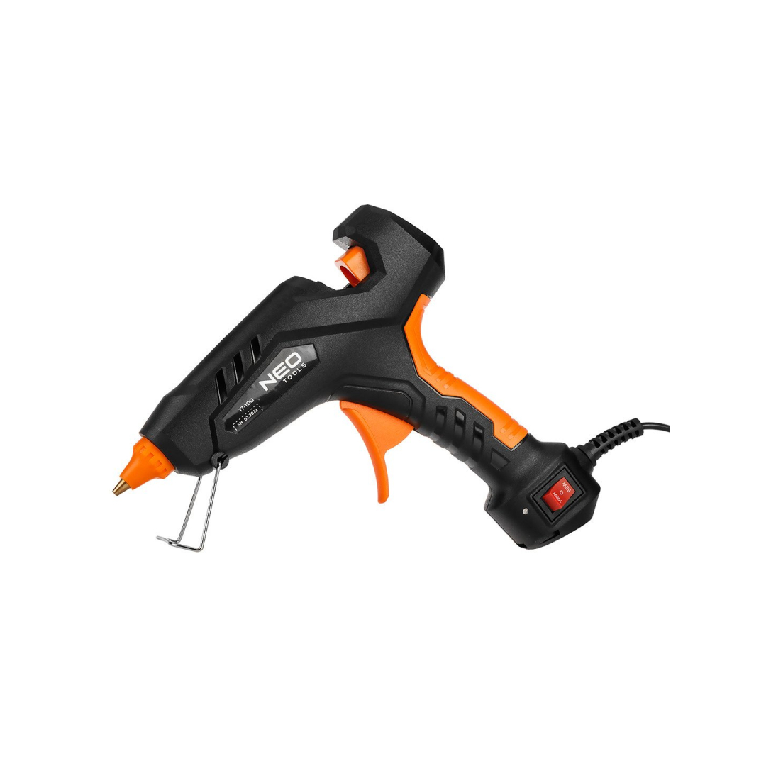 Set: glue application gun, 11 mm, 60/100 W, 12 glue cartridges, 3 finger guards, material case 6 Set: glue application gun, 11 mm, 60/100 W, 12 glue cartridges, 3 finger guards, material case 6