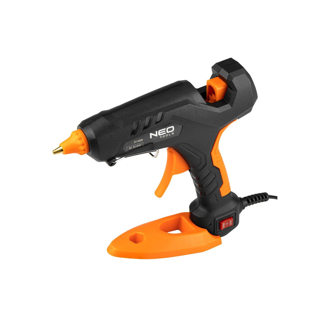 Set: glue application gun, 11 mm, 60/100 W, 12 glue cartridges, 3 finger guards, material case