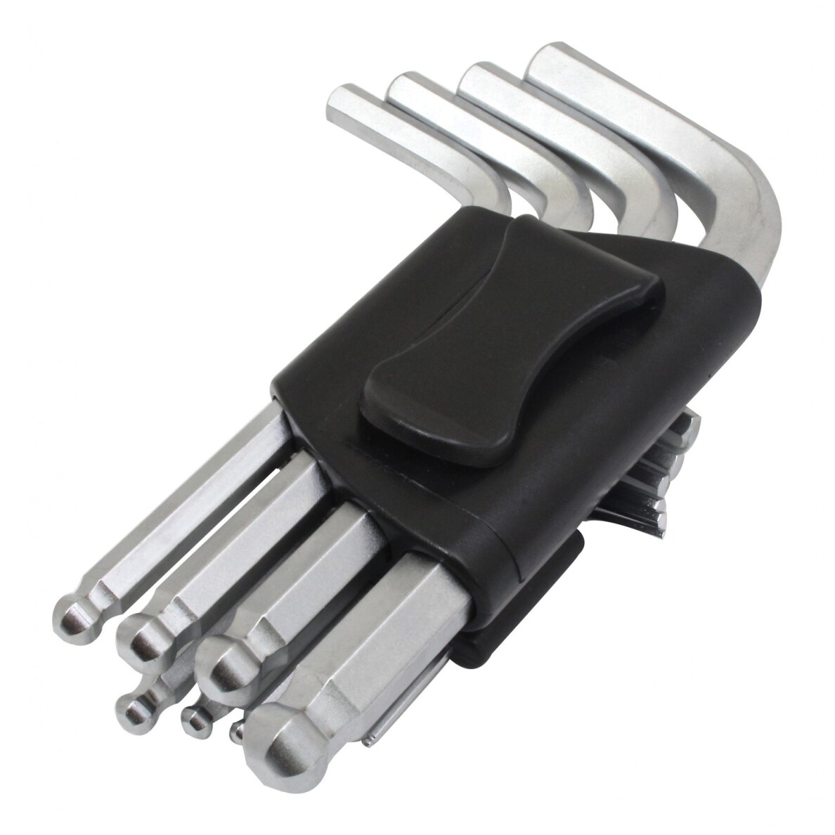 Šešiakampiai raktai apvaliu galu 9vnt.H1,5-H10mm 1