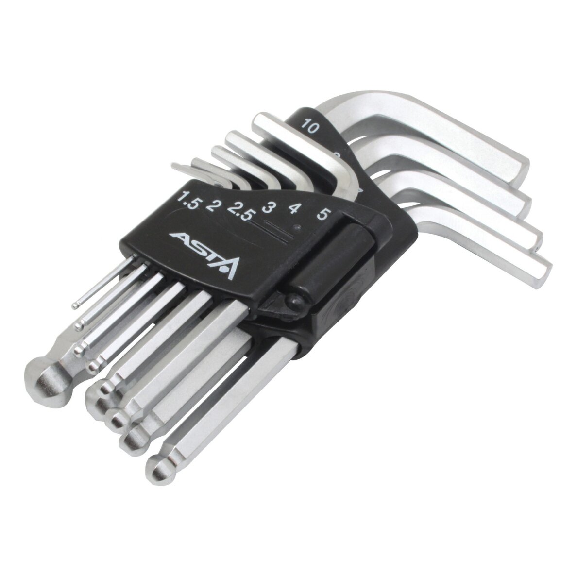 Šešiakampiai raktai apvaliu galu 9vnt.H1,5-H10mm Šešiakampiai raktai apvaliu galu 9vnt.H1,5-H10mm