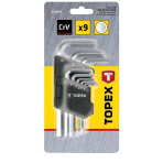 Šešiakampiai raktai 9 vnt., 1.5-10 mm