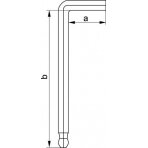 Šešiakampis raktas lenktas  ilgas su šarnyru 10 mm, 6vnt (YT-5804)