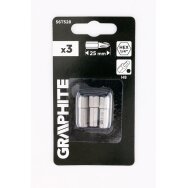Šešiakampiai antgaliukai - bitai H8 x 25 mm, 3 vnt