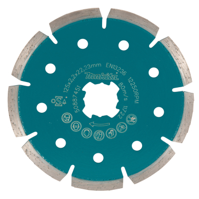 Segmentinis diskas betonui Makita E-02076, 125MM X-LOCK 1 Segmentinis diskas betonui Makita E-02076, 125MM X-LOCK 1