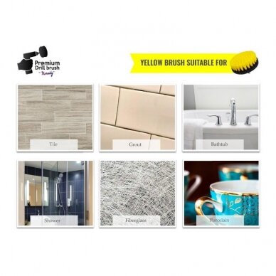 Šepetys profesionaliam valymui - minkštas, geltonas, 13 cm 3 Šepetys profesionaliam valymui - minkštas, geltonas, 13 cm 3