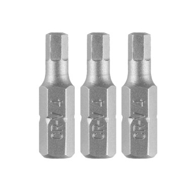 Šešiakampiai antgaliukai - bitai H4 x 25 mm, 3 vnt Šešiakampiai antgaliukai - bitai H4 x 25 mm, 3 vnt