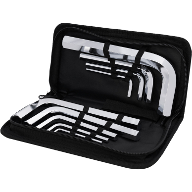 Šešiakampiai raktai 3 - 17 mm, 9 vnt. Šešiakampiai raktai 3 - 17 mm, 9 vnt.