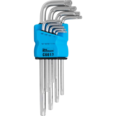 Šešiakampiai raktai "Richmann" T10-T50 9 vnt. 1 Šešiakampiai raktai "Richmann" T10-T50 9 vnt. 1