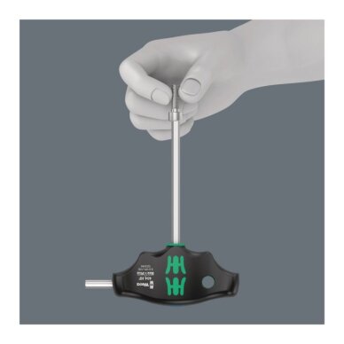 Šešiakampis atsuktuvas su T-formos rankena WERA 454 Hex-Plus HF 3x100mm 2
